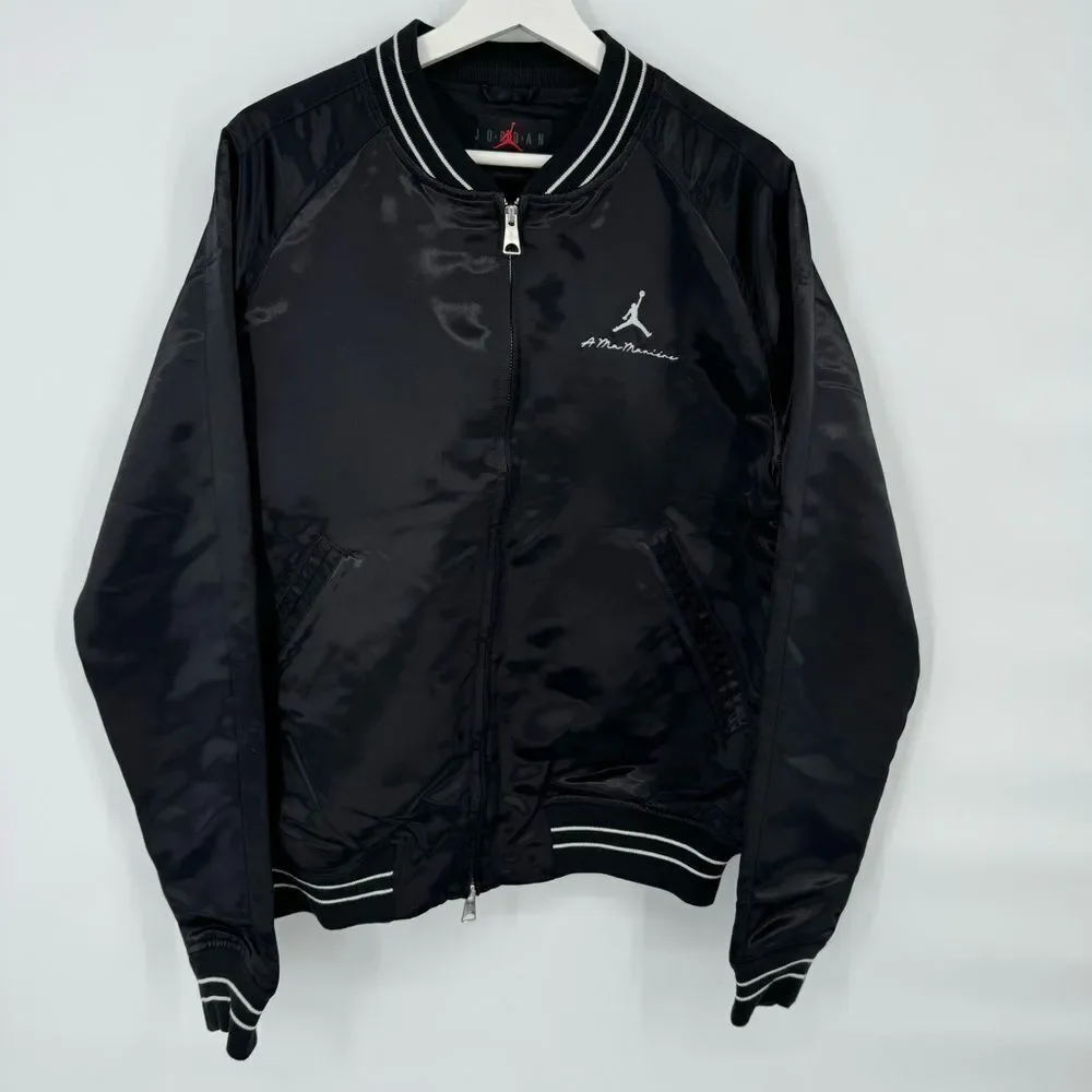 Air Jordan x A Ma‎ Maniére Souvenir Jacket Black Size Medium
